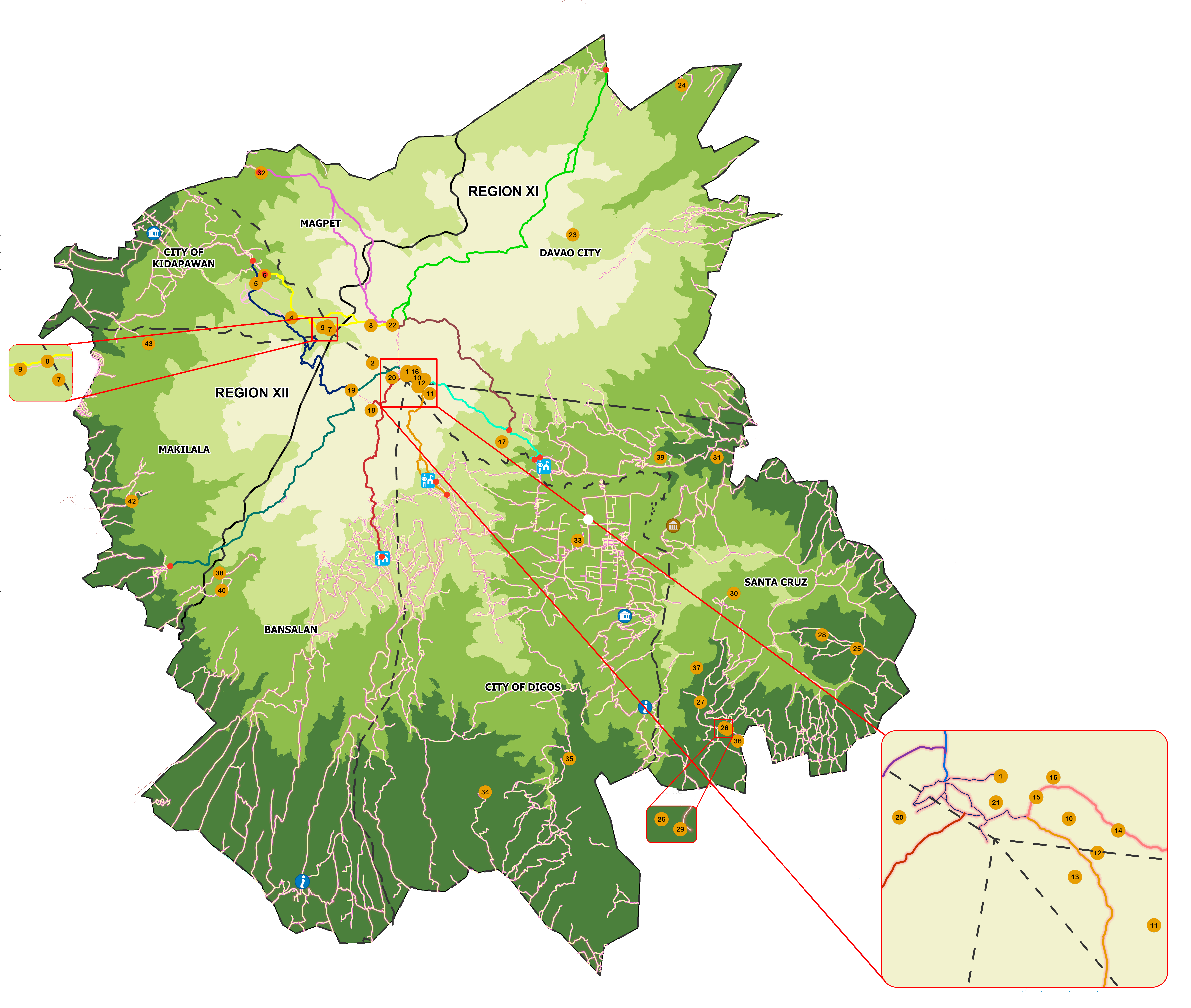 Official Mount Apo Geological Sites map